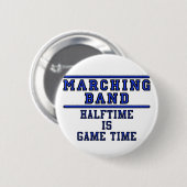 Halftijd is de speltijd. ronde button 5,7 cm (Voorkant /achterkant)