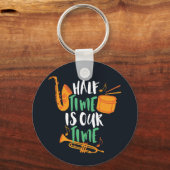 Halftijd is onze tijd grappige marshand sleutelhanger (Voorkant)