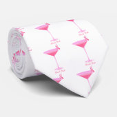 Halftijdse Design Pinktini Stropdas (Opgerold)