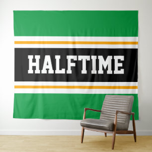 HALFTIME Fun Athletic Heldergroene Zwarte Strepen Wandkleed