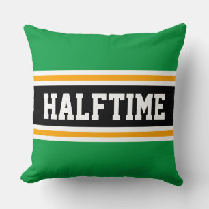 HALFTIME Heldergroen Geel Zwart Sportieve Strepen Kussen