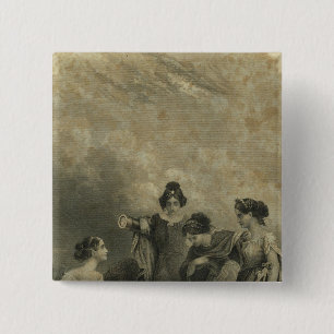 Halftitel Colton's atlas van de wereld Vierkante Button 5,1 Cm