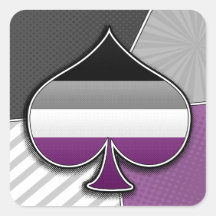 Halftone Asexual Pride Ace Symbol met vlag