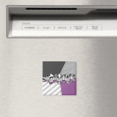 Halftone Asexual Pride Typografie met vlag Magneet (Insitu (Vaatwasser))