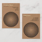 Halftone Circle 02 - Cardboard Visitekaartje (Voorkant / Achterkant)