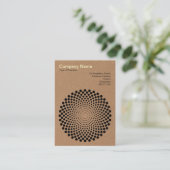 Halftone Circle 02 - Cardboard Visitekaartje (Staand voorkant)