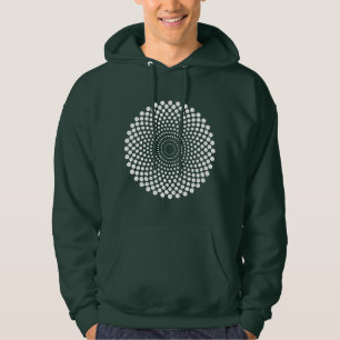 Halftone Circle 02 - Wit op Donker Hoodie