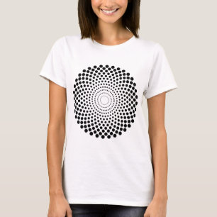 Halftone Circle 02 - zwart T-shirt