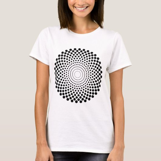 Halftone Circle 02 - zwart T-shirt (Voorkant)