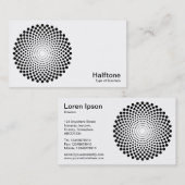 Halftone Circle 02 - Zwart-wit Visitekaartje (Voorkant / Achterkant)