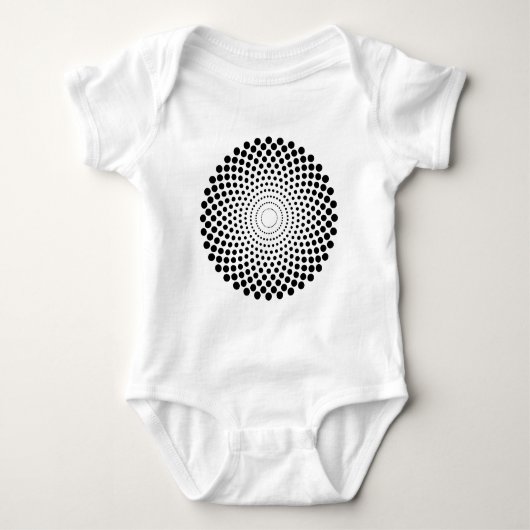 Halftone Cirkel 02 - Zwart Romper (Voorkant)
