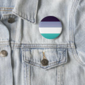 halftone georiënteerde aroace pride knop ronde button 5,7 cm (In situ)