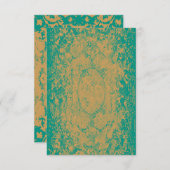 Halftone Grunge Blank Invitation Kaart (Voorkant / Achterkant)