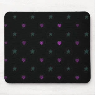 Halftone Hearts en sterren Muismat