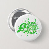 Halftone Horn Ronde Button 5,7 Cm (Voorkant /achterkant)