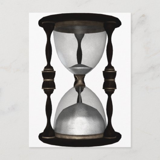 Halftone Hourglass Sand Timer Briefkaart (Voorkant)