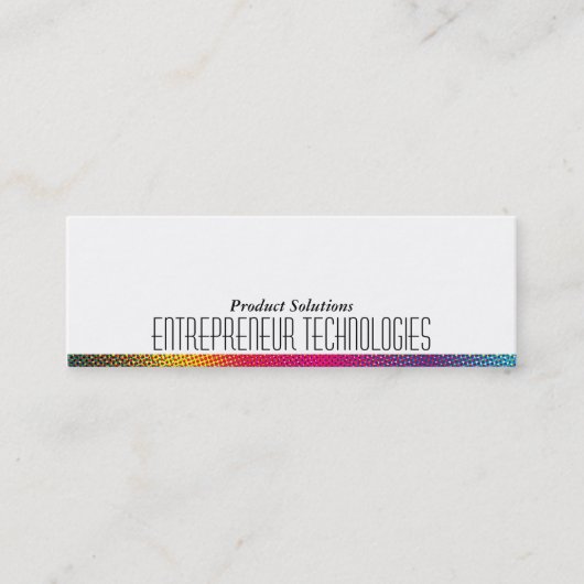 Halftone kleuren mini visitekaartje (Voorkant)