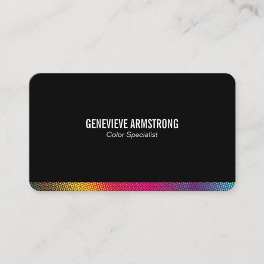 Halftone kleuren visitekaartje (Voorkant)