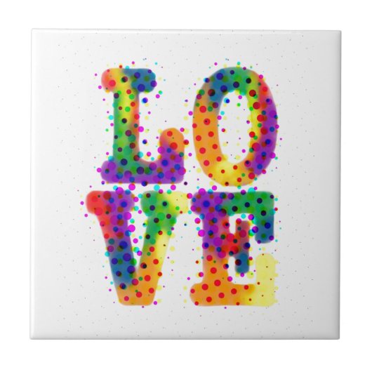 Halftone Love Tegeltje (Voorkant)