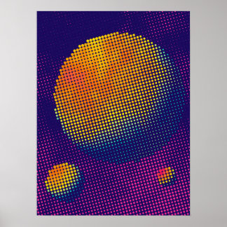 Halftone Manen Poster