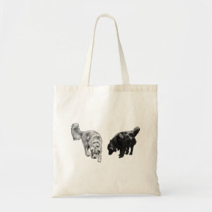 Halftone op marktdag — Retriever Duo Tote Bag