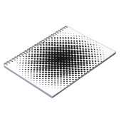 Halftone patroonpunt moderne retro notitieboek (Linkerzijde)