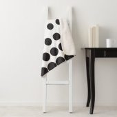 Halftone patroonpunt moderne retro sherpa deken (In situ)