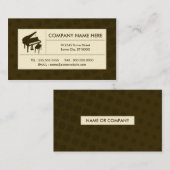 halftone piano visitekaartje (Voorkant / Achterkant)