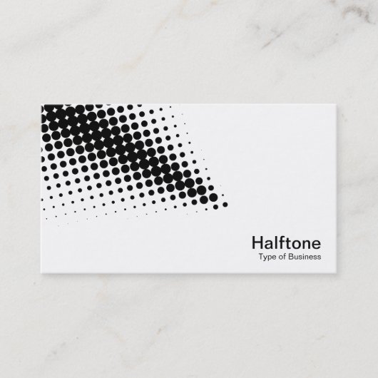 Halftone Pijl - Zwart en Wit Visitekaartje (Voorkant)