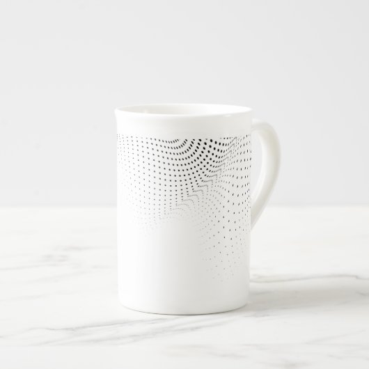 Halftone Polka Dot Bone China Mok (Voorkant rechts)