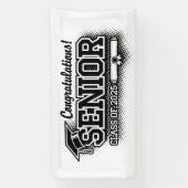 Halftone Retro Congrats Senior Class van 2025 Spandoek (Verticaal)
