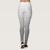 Halftone Stippen zwart-wit contrastbaar Leggings (Achterkant)