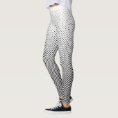 Halftone Stippen zwart-wit contrastbaar Leggings (Links)