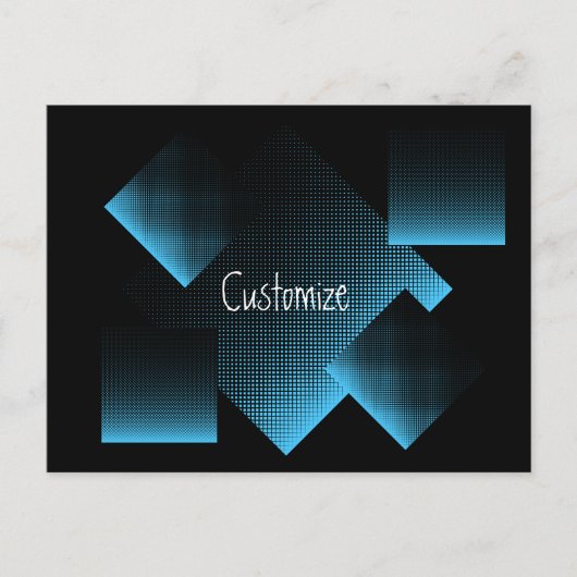 Halftone Vector Diamond Pattern Thunder_Cove Briefkaart (Voorkant)