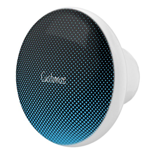 Halftone Vector Diamond Pattern Thunder_Cove Keramische Knop (Rechts)