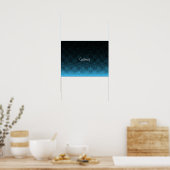 Halftone Vector Diamond Pattern Thunder_Cove Poster (Keuken)