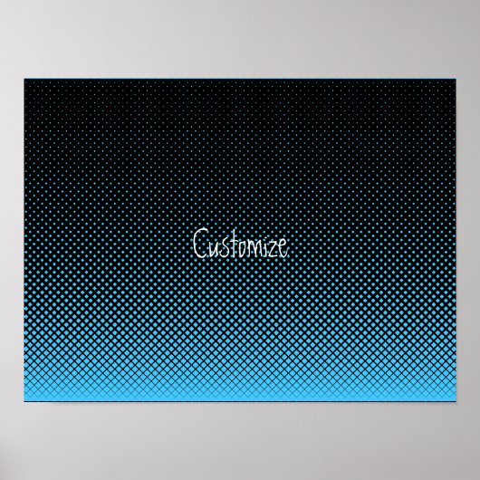 Halftone Vector Diamond Pattern Thunder_Cove Poster (Voorkant)