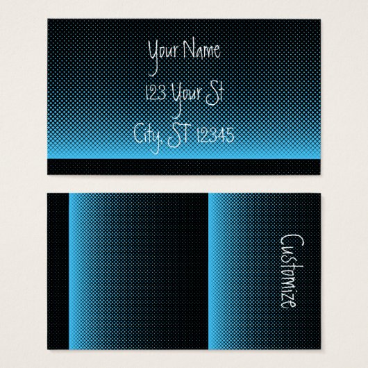 Halftone Vector Diamond Pattern Thunder_Cove Visitekaartje (Voorkant /achterkant)