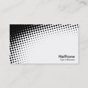 Halftone verlicht - zwart en wit visitekaartje