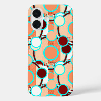 Halftoon Geometrisch Patroon iPhone 16 Hoesje