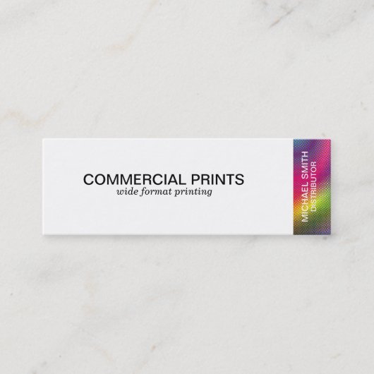 Halftoonkleur Mini Visitekaartje (Voorkant)