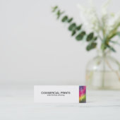 Halftoonkleur Mini Visitekaartje (Staand voorkant)