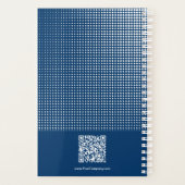 Halftoonpatroon Blauw Wit Small Business Planner (Achterkant)