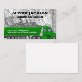 Halfvrachtwagen met grondstof visitekaartje (Voorkant / Achterkant)