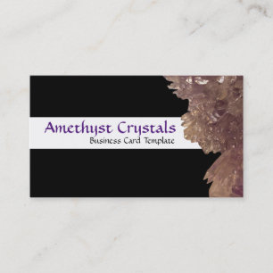 Halfwaardevol Amethyst kristallen Visitekaartje