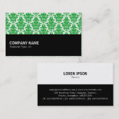 Halfway 064 - Grass Green Damask Visitekaartje (Voorkant / Achterkant)
