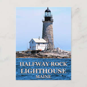 Halfway Rock Lighthouse, carte postale Maine