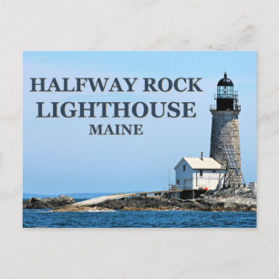Halfway Rock Lighthouse, carte postale Maine