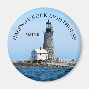Halfway Rock Lighthouse, Maine Round Magnet