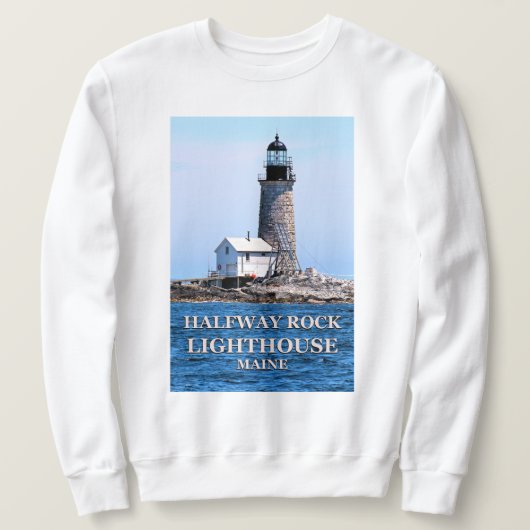 Halfway Rock Lighthouse, Maine Sweatshirt (Design devant)